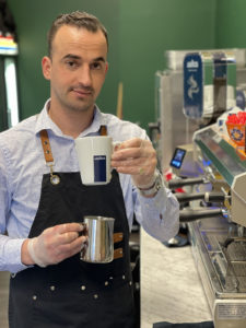 Bruno Muskaj, co-owner of Italian Coffee Corner